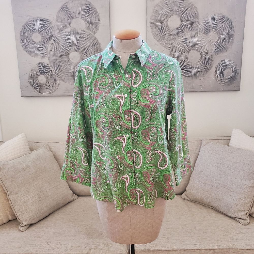 Talbots Wrinkle Resistant Button Down Shirt sz 16P